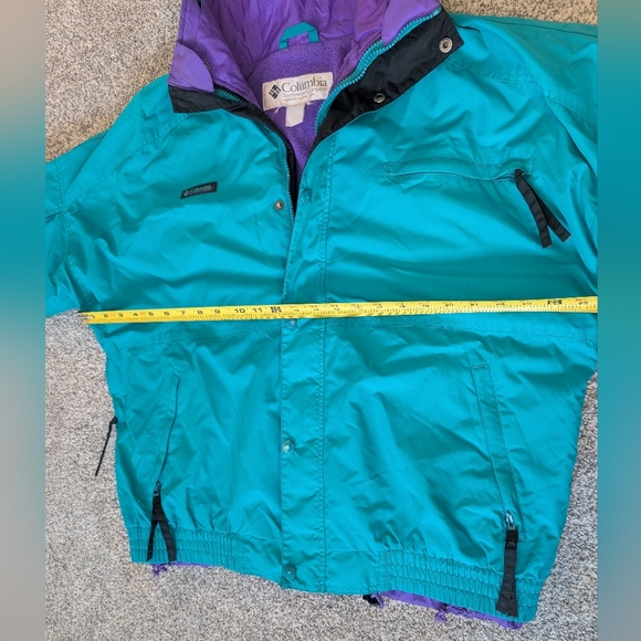VTG Columbia Sportswear Skidaddle Mens Size Large Turquoise & Purple Jacket Y2K - Picture 7 of 15
